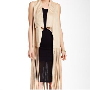 Ooberswank Tan Suede Fringed Vest Large